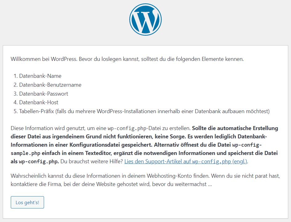 Wordpress-Installation-Schritt-1